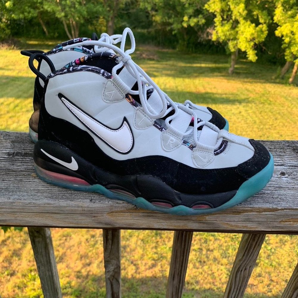 Nike Aire Max Uptempo "Spurs South Beach" Mens 9 - Picture 3 of 6